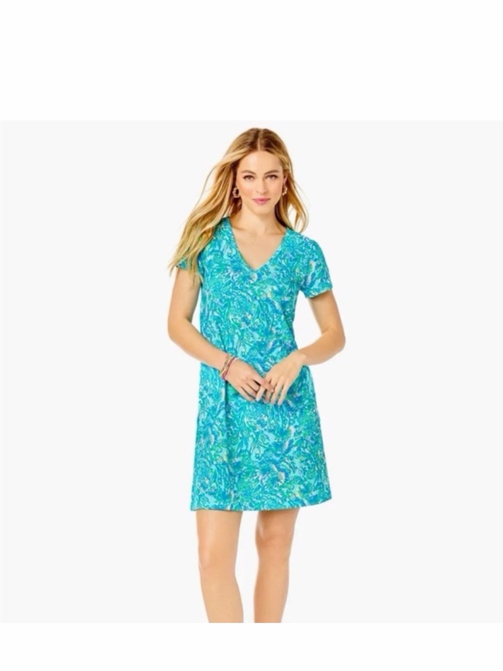 Lilly Pulitzer Etta V Neck T Shirt Dress NWOT